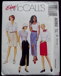 8280 EASY MCCALLS FITTED SLIT SKIRT 2 LENGTHS PATTERN 8-12 UNCUT